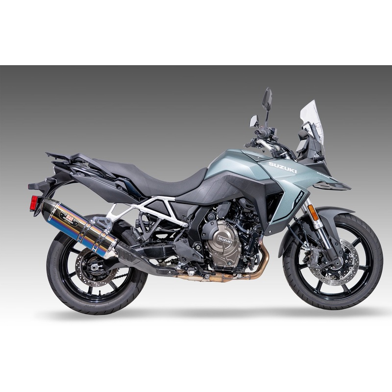 V-STROM 800 23-25 R-77J Stainless Slip-On Exhaust, w/ Blued Titanium Muffler