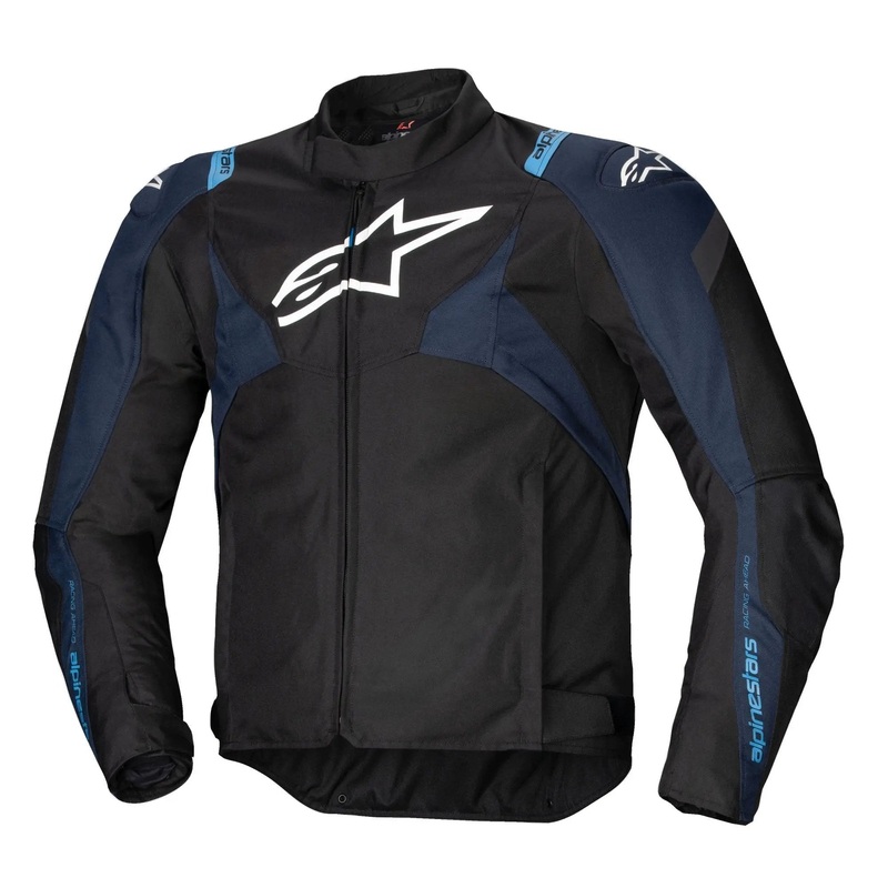 Alpinestars T-Jaws V4 Waterproof Textile Jacket Black / Dark Blue / Blithe Blue
