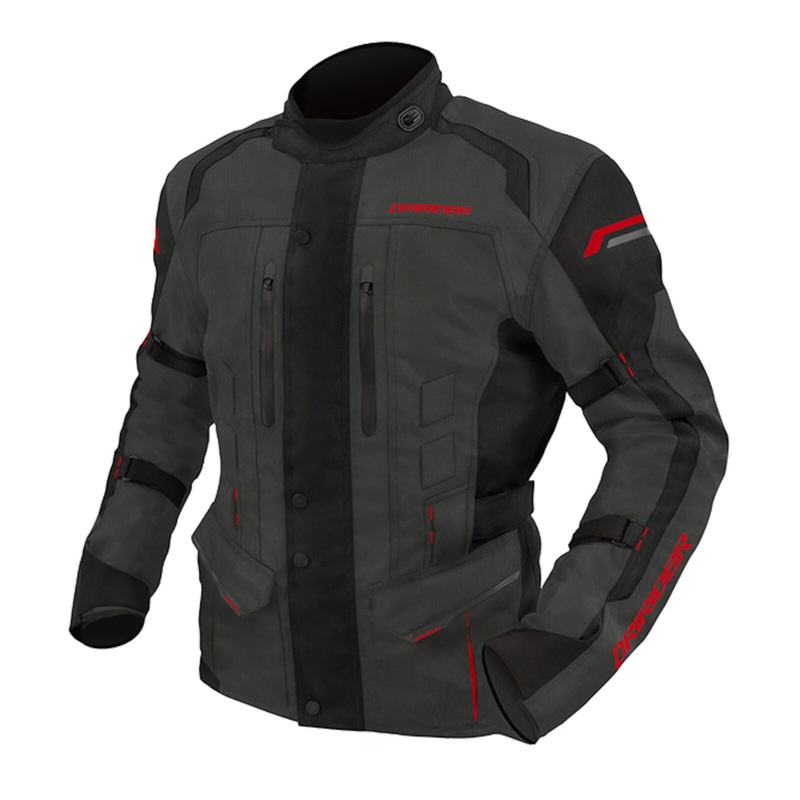Dririder Compass 4 Men’s Jacket – Grey / Red (L)