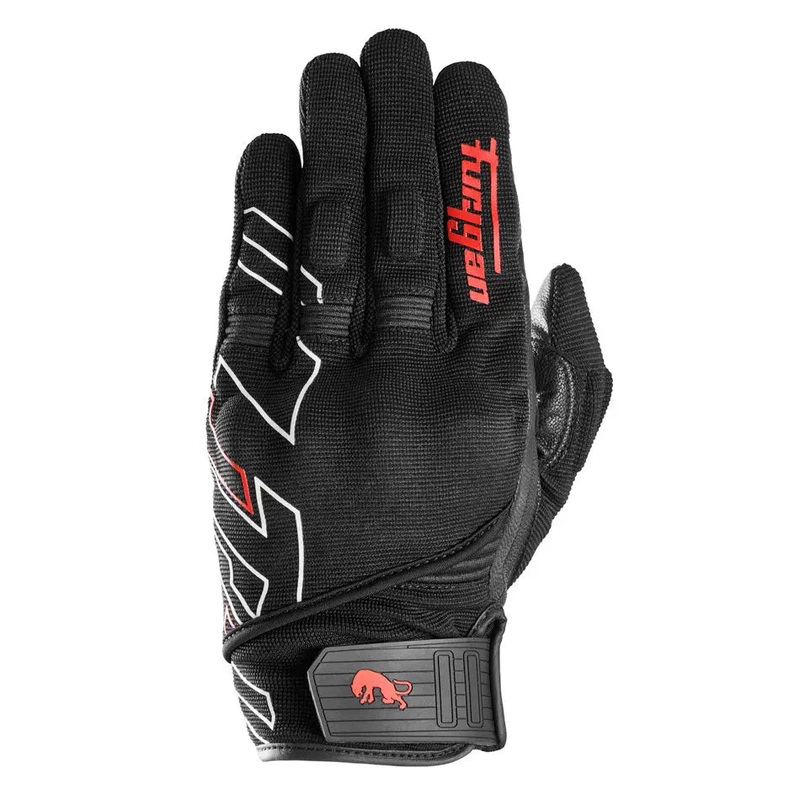 Furygan Jet Neon D3O Textile Gloves Black / White / Red