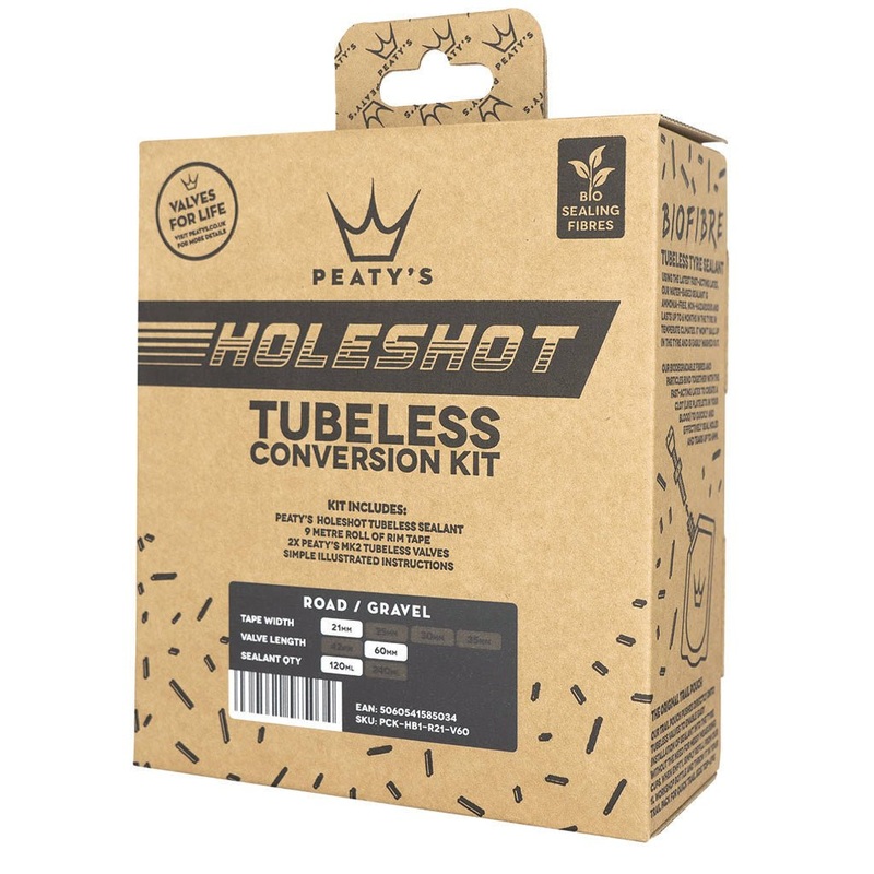 Peatys Holeshot Tubeless Conversion Kit – 21mm – Road/Gravel