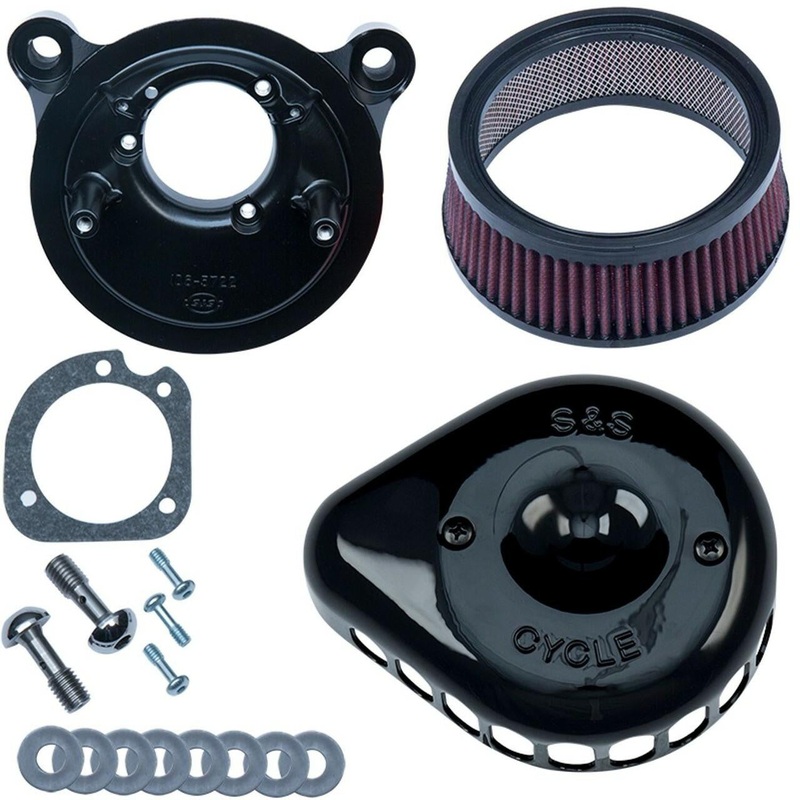 S&S Cycle – Mini Teardrop Stealth Air Cleaner Kit For Harley EFI Big Twin 2001-2017 – Black
