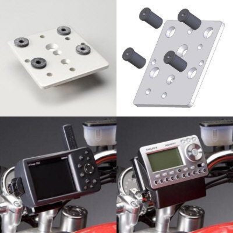 Small Phone GPS sat-Nav  Accessory Top Plate, Chrome
