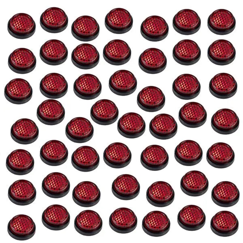 Riderr Self Adhesive Reflectors Red – Pack Of 50