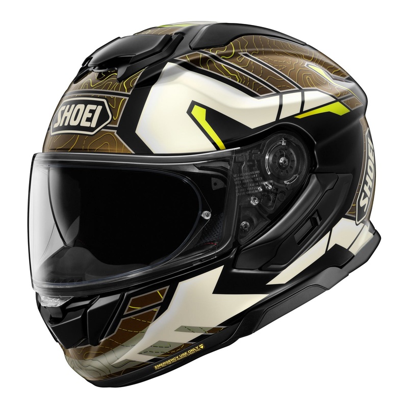 Shoei GT-Air 3 Hike TC11 – White / Brown / Hi-Vis Yellow