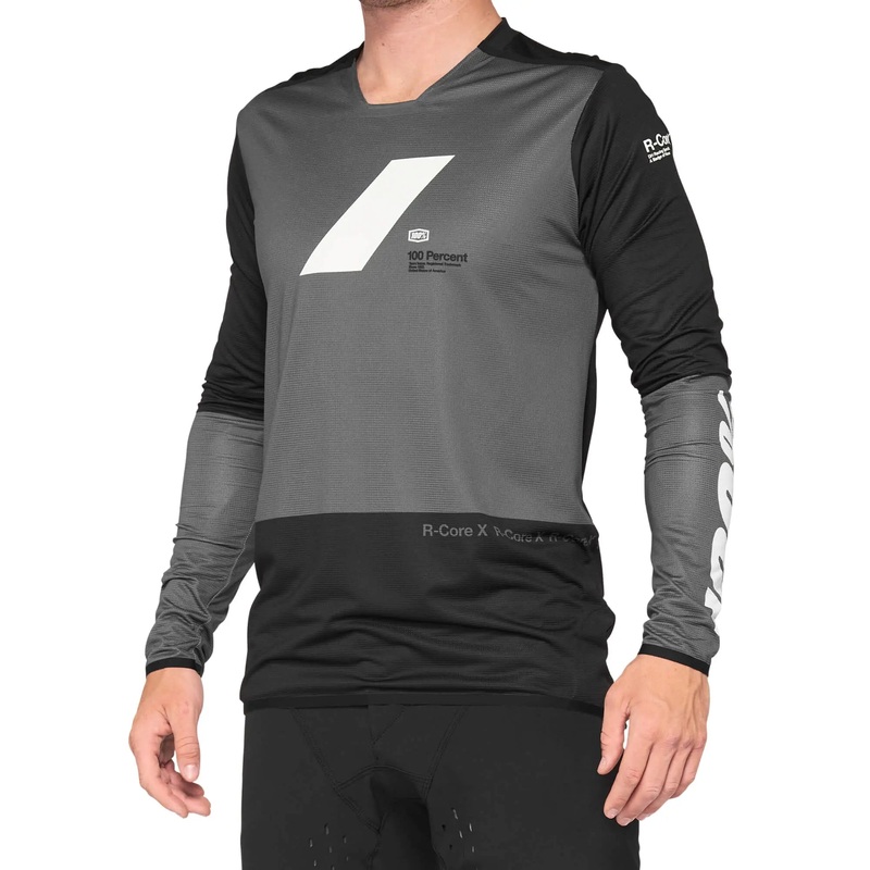 100% R-Core X Jersey Charcoal / Black