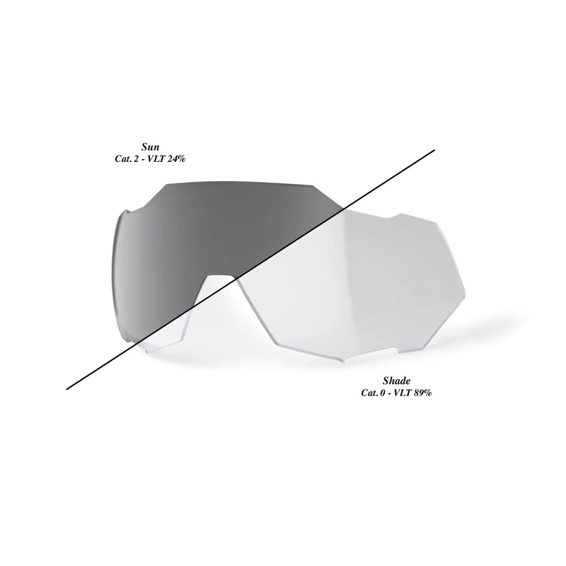 100% Speedtrap Replacement Lens Photochromic Clear / Smoke