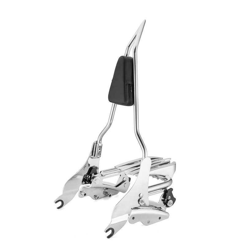 2009-2013 Harley Touring Road King Street Glide Chrome Sissy Bar Backrest&Luggage Rack&Docking Kit