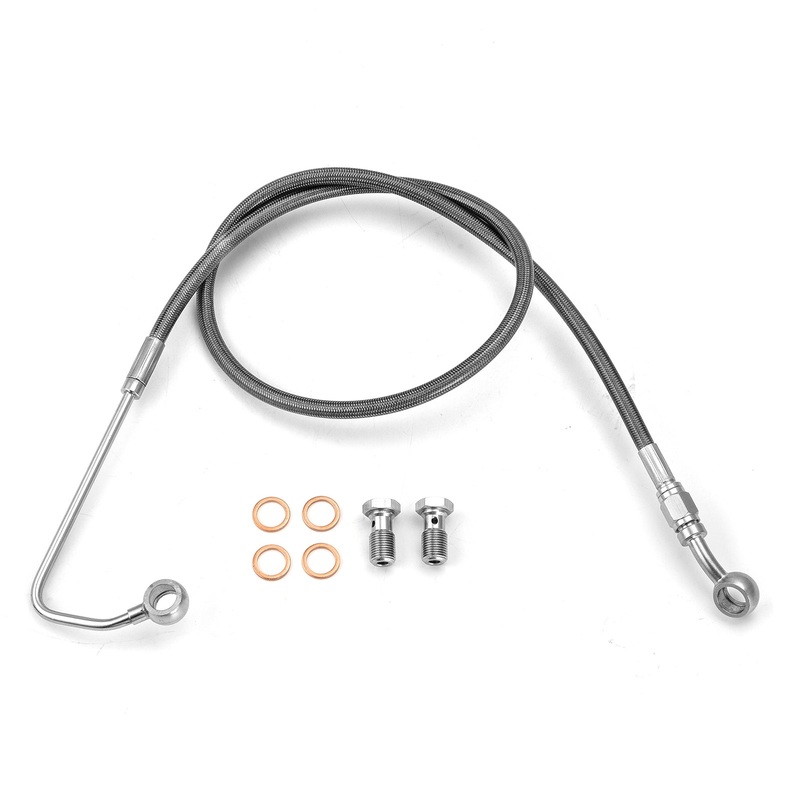2011-2014 Harley Softail Deluxe/Fat Boy Extended Length ABS Upper Hydraulic Front Brake Line Kit for 16″-18″ Handlebar