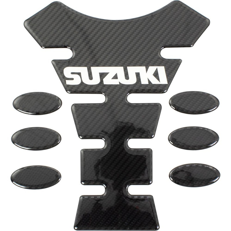 Bike It Carbon Effect Logo Spine Tank Pad – Suzuki
