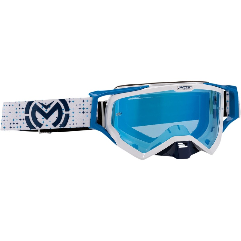 Moose Racing XCR Pro Star Goggles White / Blue