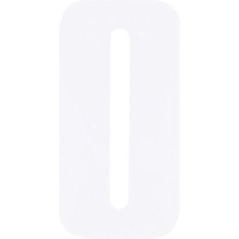 Bike It Race Numbers #0 Decal White