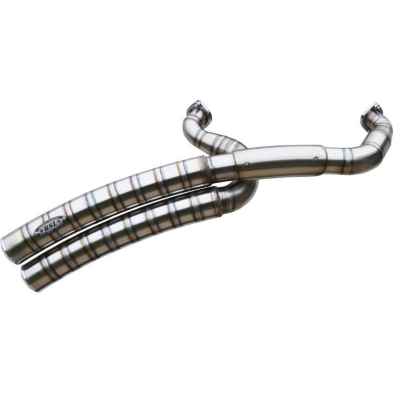 Rainbow Down Under Snake on the Road Exhaust System Raw Smooth Heat Shield, Polished Smooth End Cap 70 mm Outline