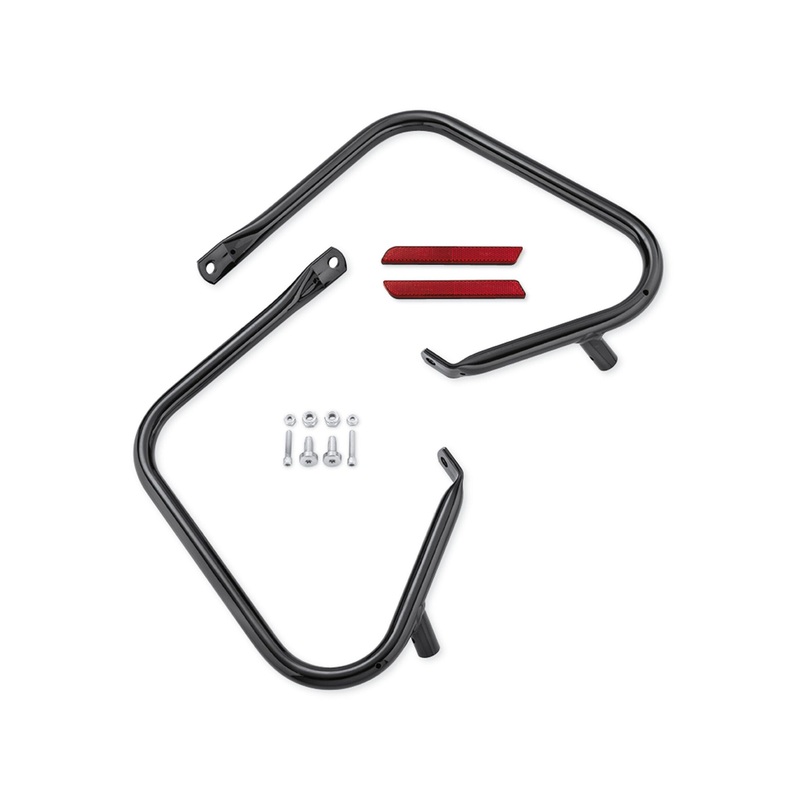 Harley Davidson 46548-03 Gloss Black Rear Saddlebag Guard Kit REAR SADDLEBAG GUARD, BLACK