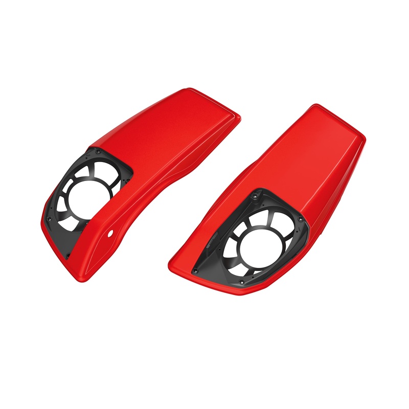 Harley-Davidson 90202793EZO Color Matched Saddlebag Speaker Lids – Rally Red
