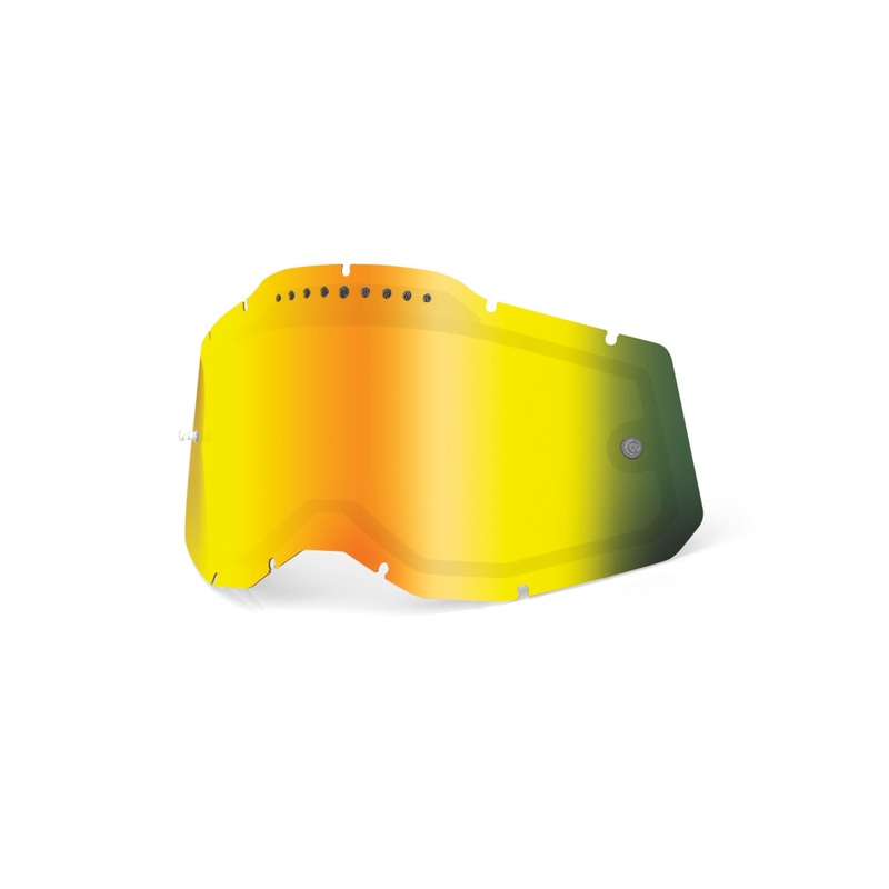 100% Racecraft 2 / Accuri 2 / Strata 2 Dual Pane Vented Lens Gold Mirror