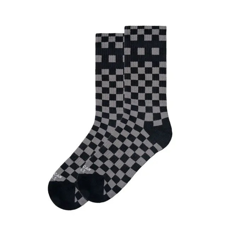 American Socks Mid High Checkerboard Grey Socks