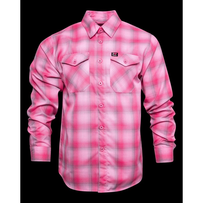 Dixxon Men’s Flannel- Keep A Breast “I LOVE BOOBIES”