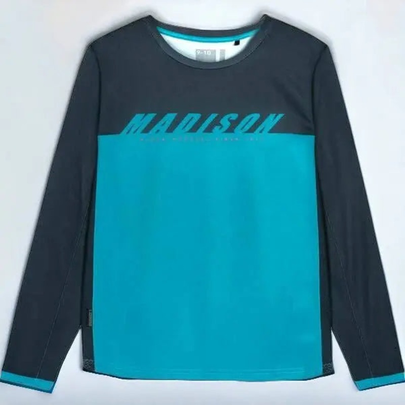 Madison Flux Youth Long Sleeve Jersey Curacao Blue