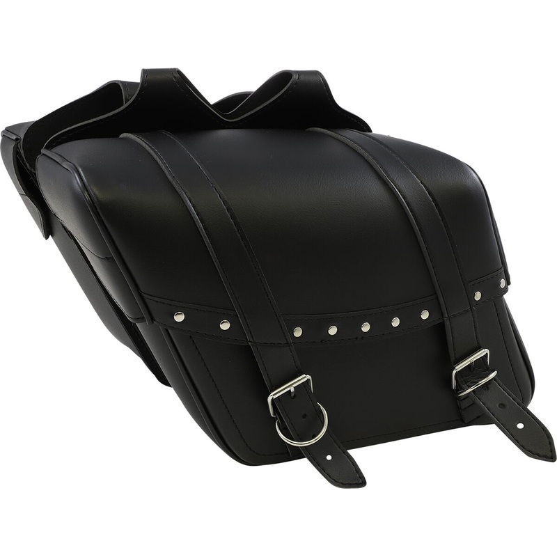 Saddlemen Highwayman Rivet Slant-Style Saddlebags Black – Medium