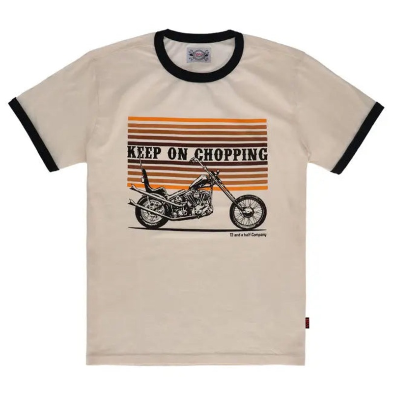 13 And A Half Magazine Keep On Choppin T-Shirt Off-White