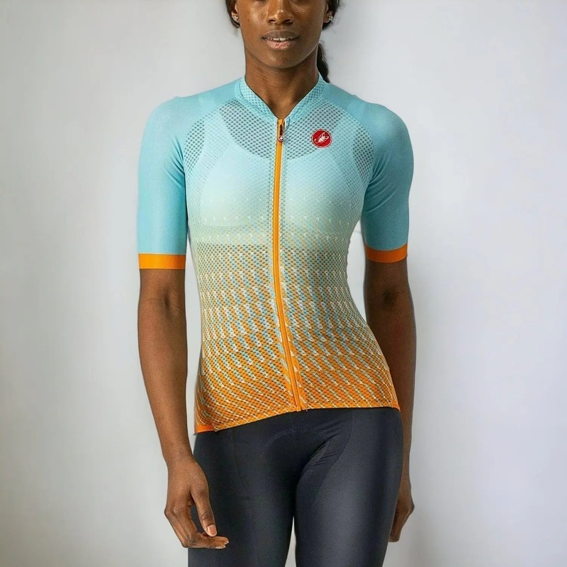 Castelli Climber’s 2.0 Ladies Jersey Sky Light / Light Acqua / Pop Orange