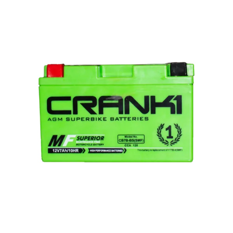 BATTERY FOR YAMAHA TTR250-1999 TO 2006-CB7B-BS-CRANK1 Batteries
