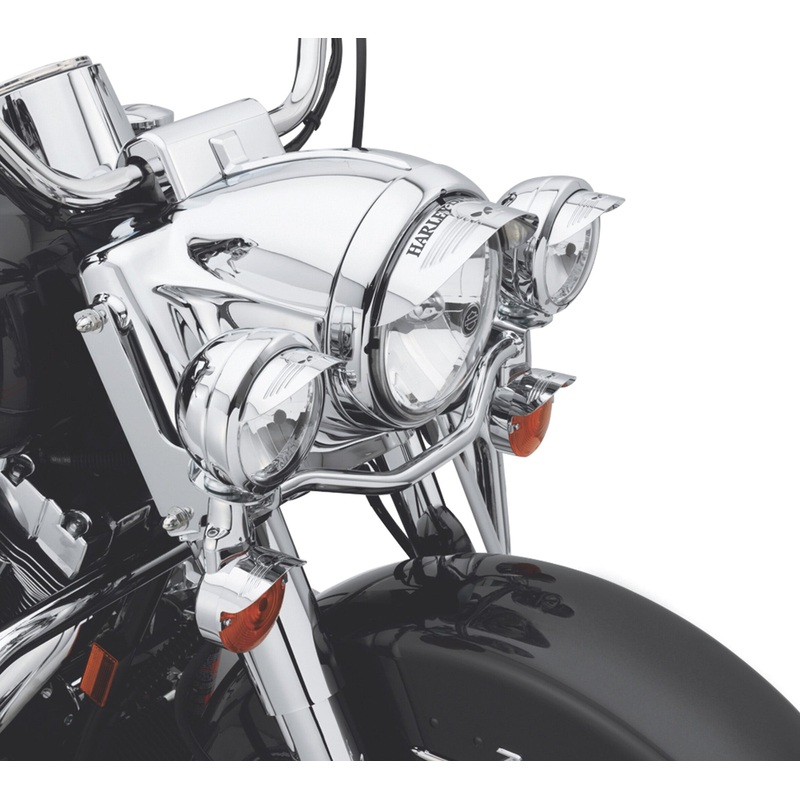 Harley Davidson 69795-07 Skull Passing Lamp Visors VISOR,W/SKULL,PASS LAMP