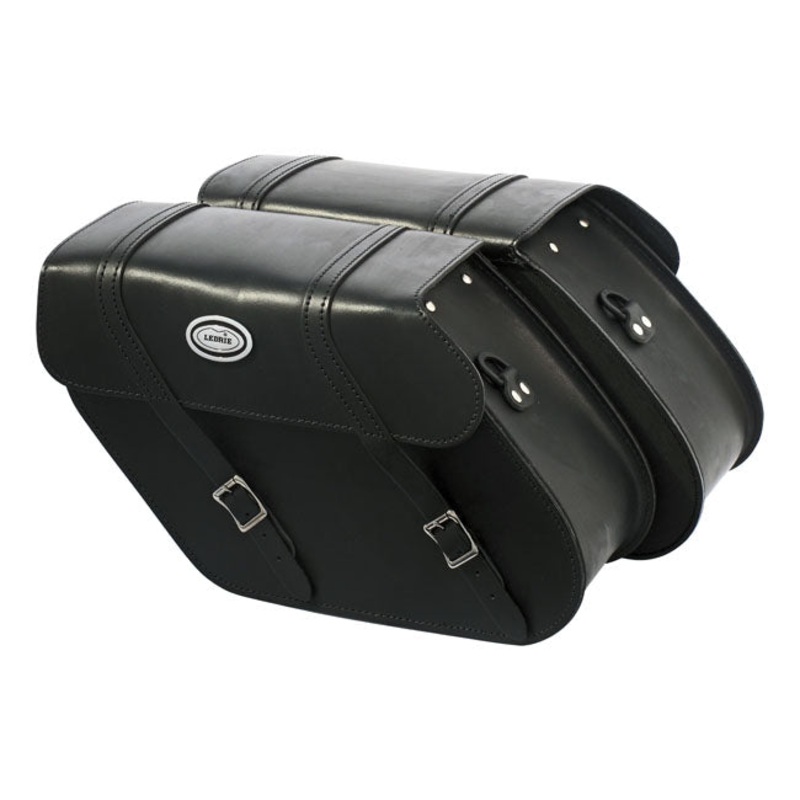 Ledrie Reinforced Rigid Leather Saddlebag Set