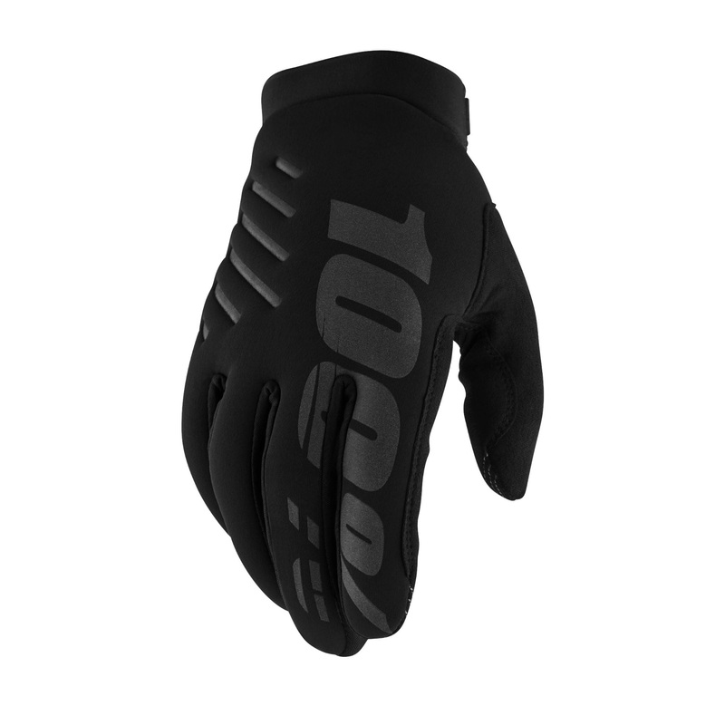 100% Brisker Cold Weather Gloves Black / Grey