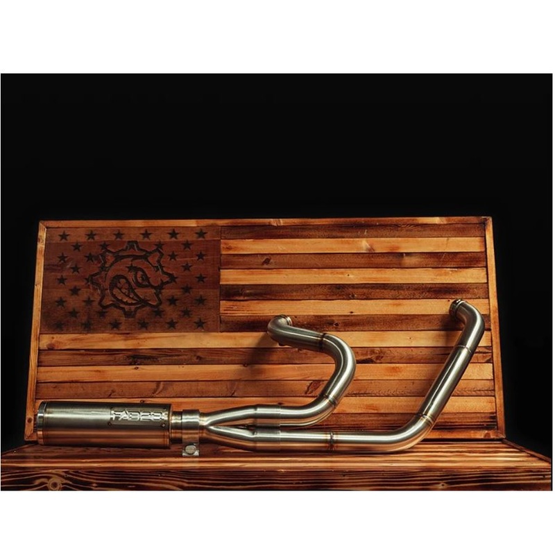 Fab 28 Stainless Exhaust with Canister Muffler For ’99-’17 Dyna Models