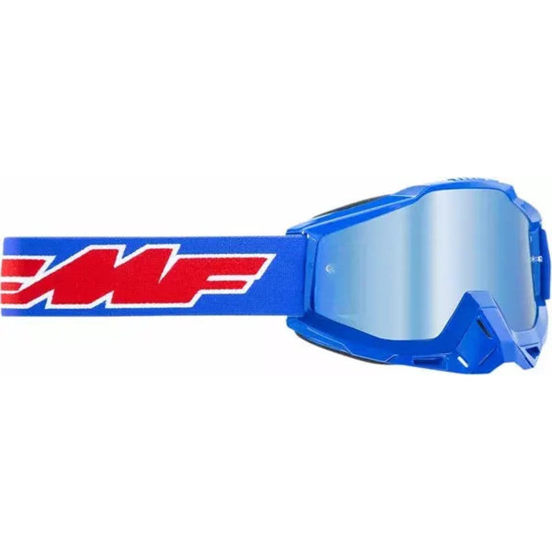 FMF Vision Youth PowerBomb Rocket Goggles Blue / Mirror Blue