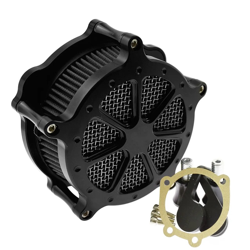 Dots Black Air Filter Grey Element Air Cleaner for Harley Sportster XL ’04-’22 | Mactions