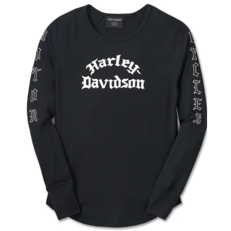 Genuine Harley-Davidson Women’s Authentic Long Sleeve Rib Top – Harley Black 96082-25VW