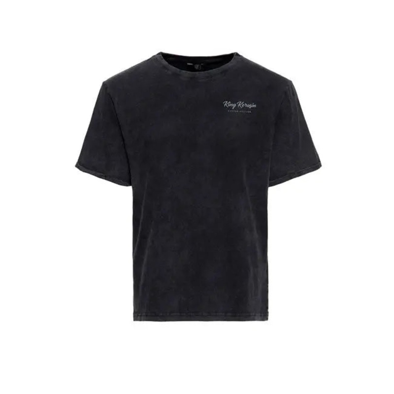 King Kerosin Kustom Kulture T-Shirt Oil Washed Black