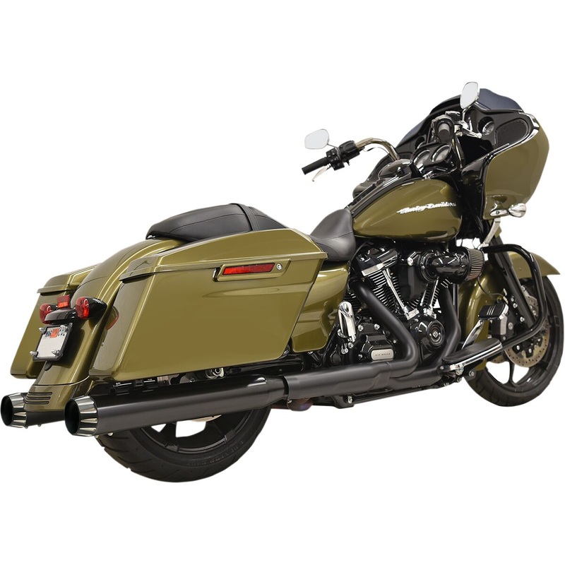 4″ Straight Quiet Exhaust System, Black – 17-24 Touring