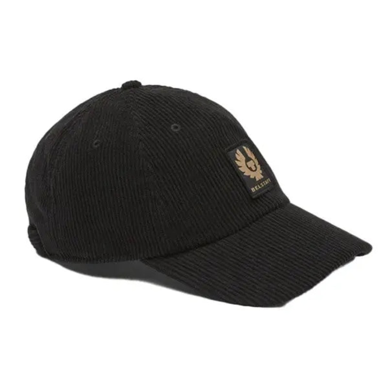 Belstaff Phoenix Patch Corduroy Cap Black