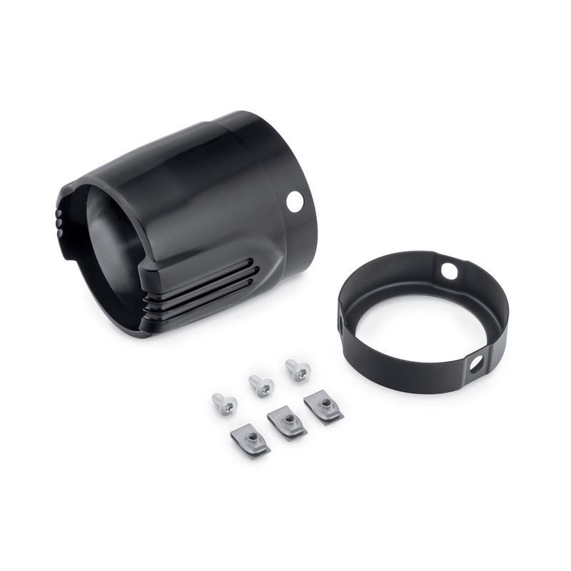 Harley Davidson 65100163 Defiance 4.5 in. End Cap KIT,MUF ENDCAP/OUT FNSHR,BLK,4