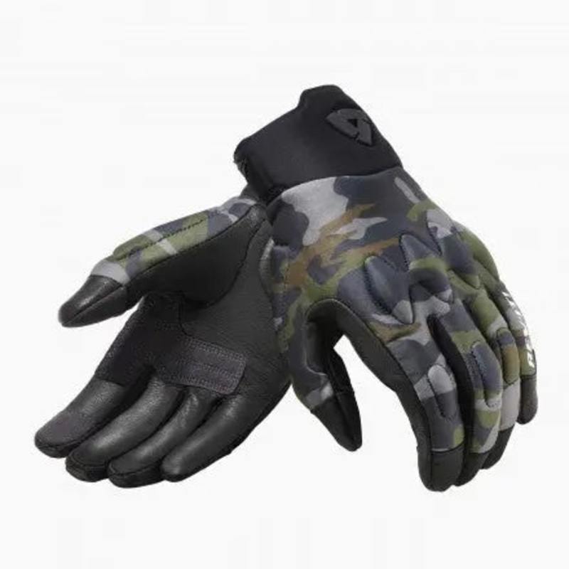 Revit Spectrum Short Riding Textile Gloves Camo Dark Green / Grey