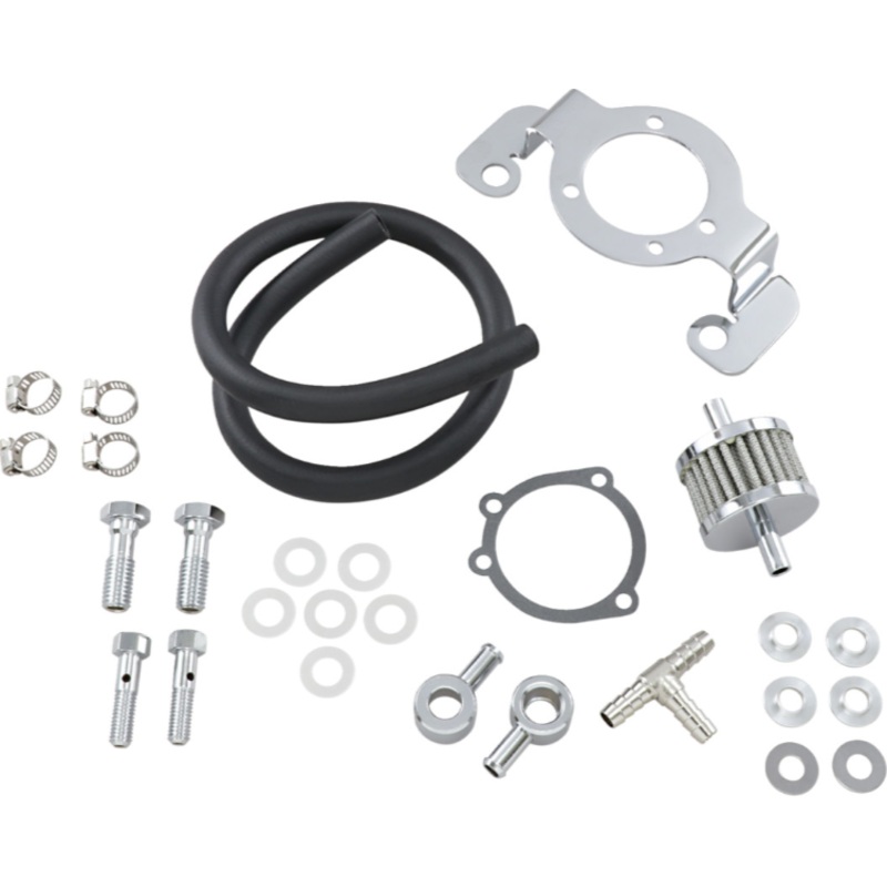 Air Cleaner/Carb Support Bracket & Crankcase Breather Kit – 93-17 Big Twin