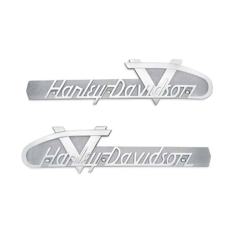 Harley Davidson 61814-55T 1955-1956 V-Logo Fuel Tank NAMEPLATE FLTANK PLAIN
