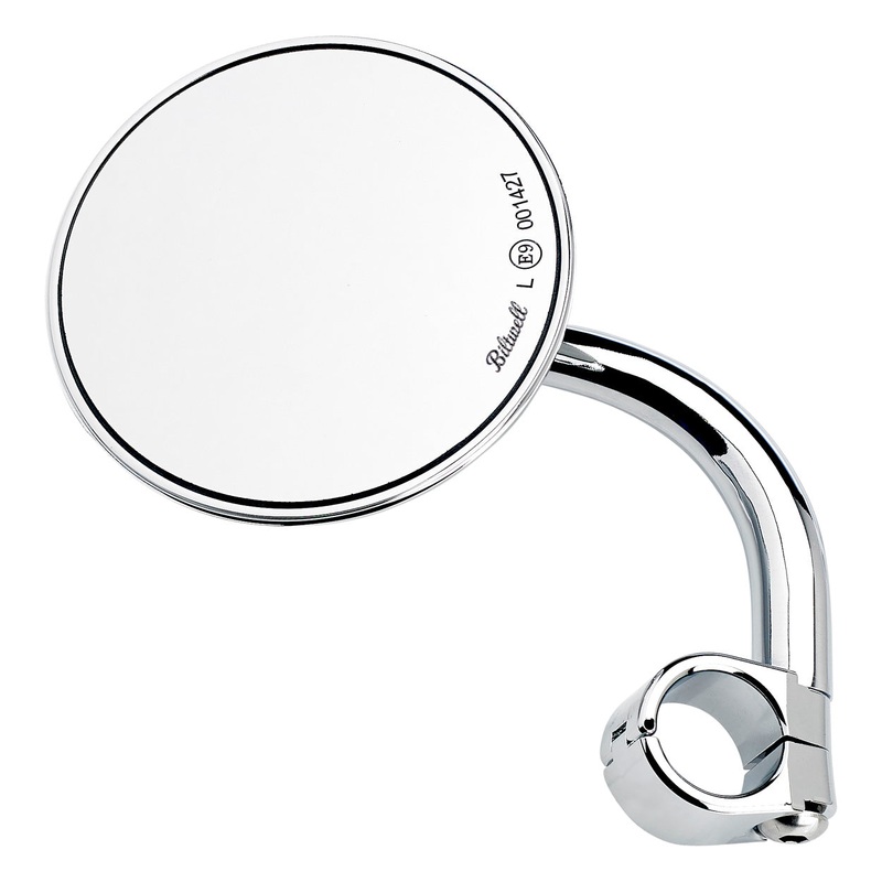 Utility Mirror Short Arm Round CE Clamp-on – Chrome