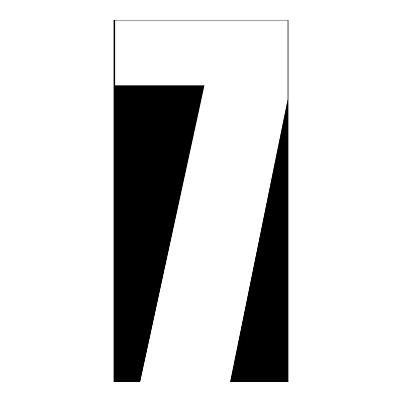 Whites Race Number – White #7 (10 Pack)