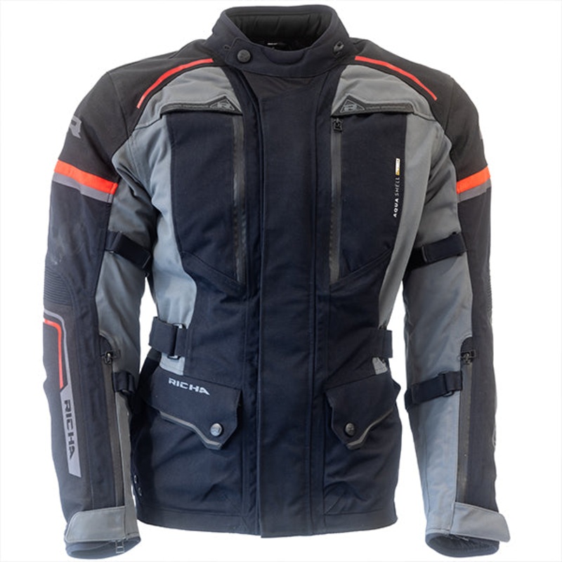 Richa Infinity Prime Laminated Textile Jacket Black / Grey / Red