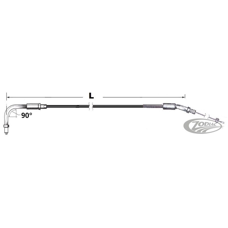 Throttle Cables for Use With Mikuni Hs40 Carburetor and 1996 to Present Snap-in Style Throttle Grip