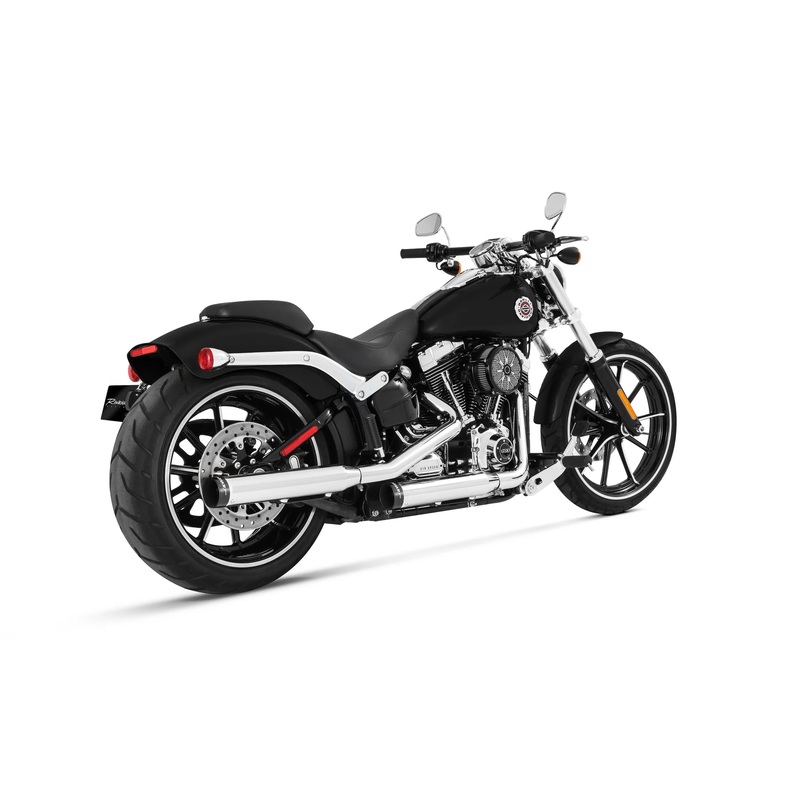 3″ SOFTAIL SLIP-ONS BLACK WITH BLACK STRAIGHT END CAP – FITMENT 1