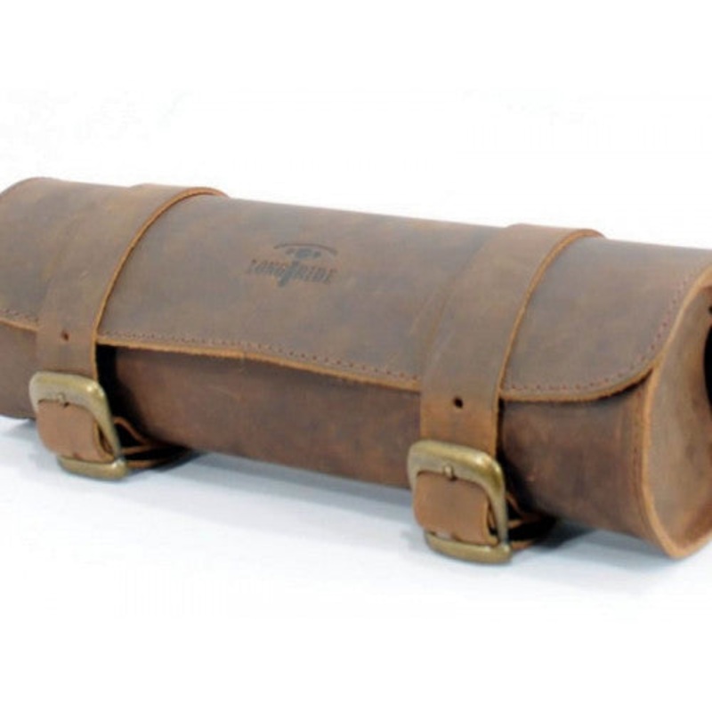 Longride Leather Tool Roll Bag Brown – 2 Liters