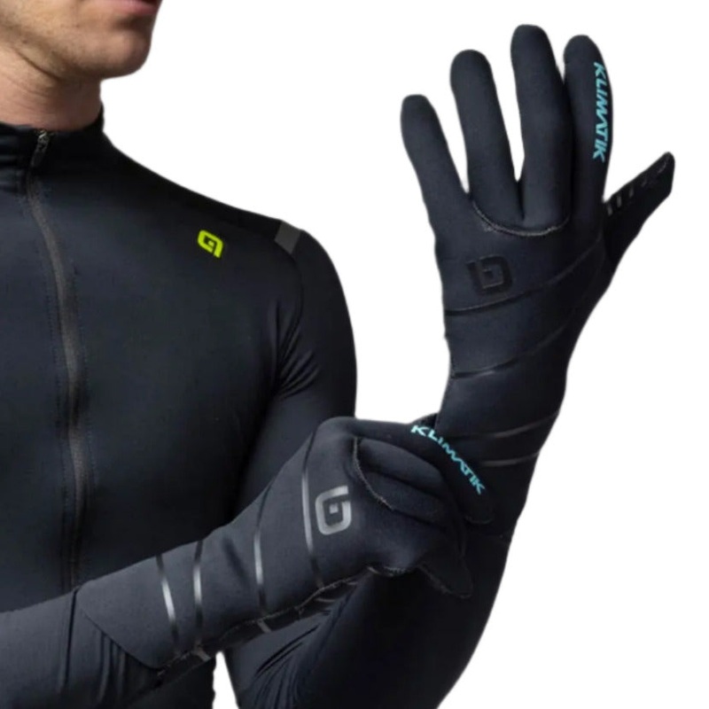 Ale Clothing Klimatik Neoprene Cycle Gloves Black / Cyan
