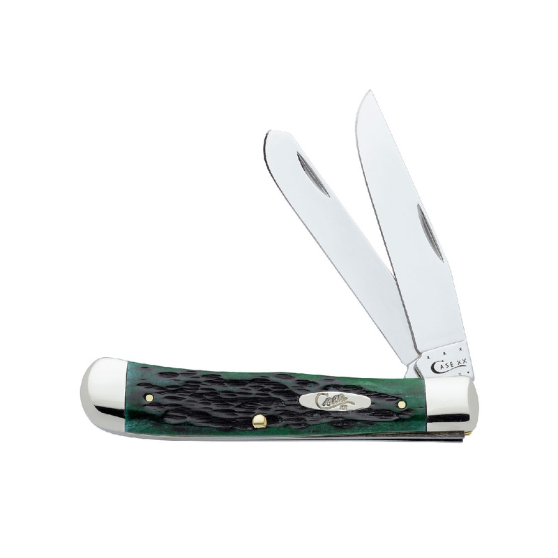 CASE KNIVES POCKET WORN BERMUDA GREEN BONE TRAPPER