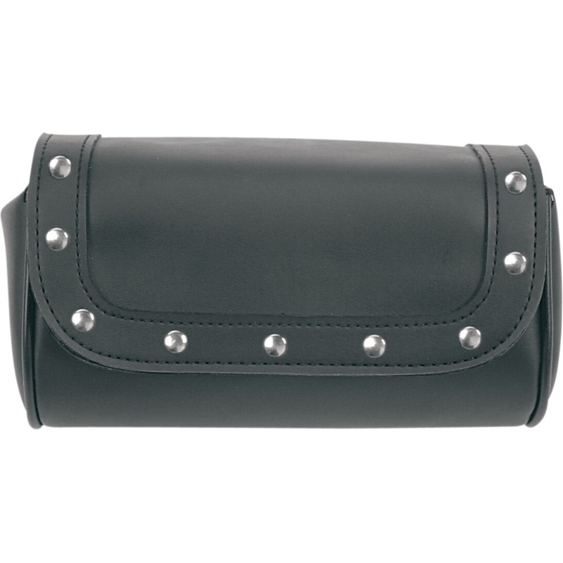 Saddlemen Riveted Highwayman Tool Pouch Black / Chrome – 14cm H x 10cm D x 30.5cm W